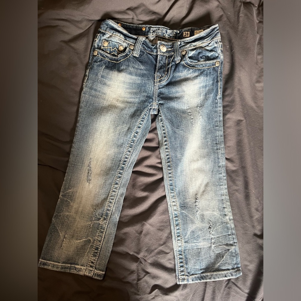 Girls size 14 miss me capris